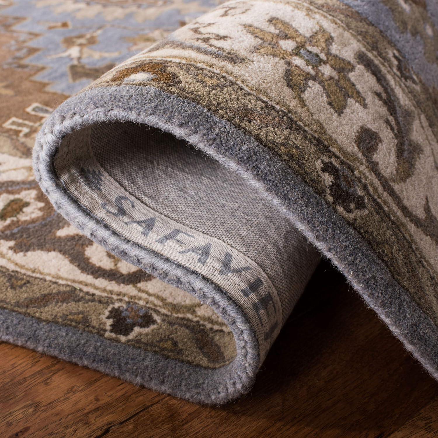 Royalty ROY700 Hand Tufted Indoor Area Rug - 8'x10' - Light Blue/Beige - Safavieh