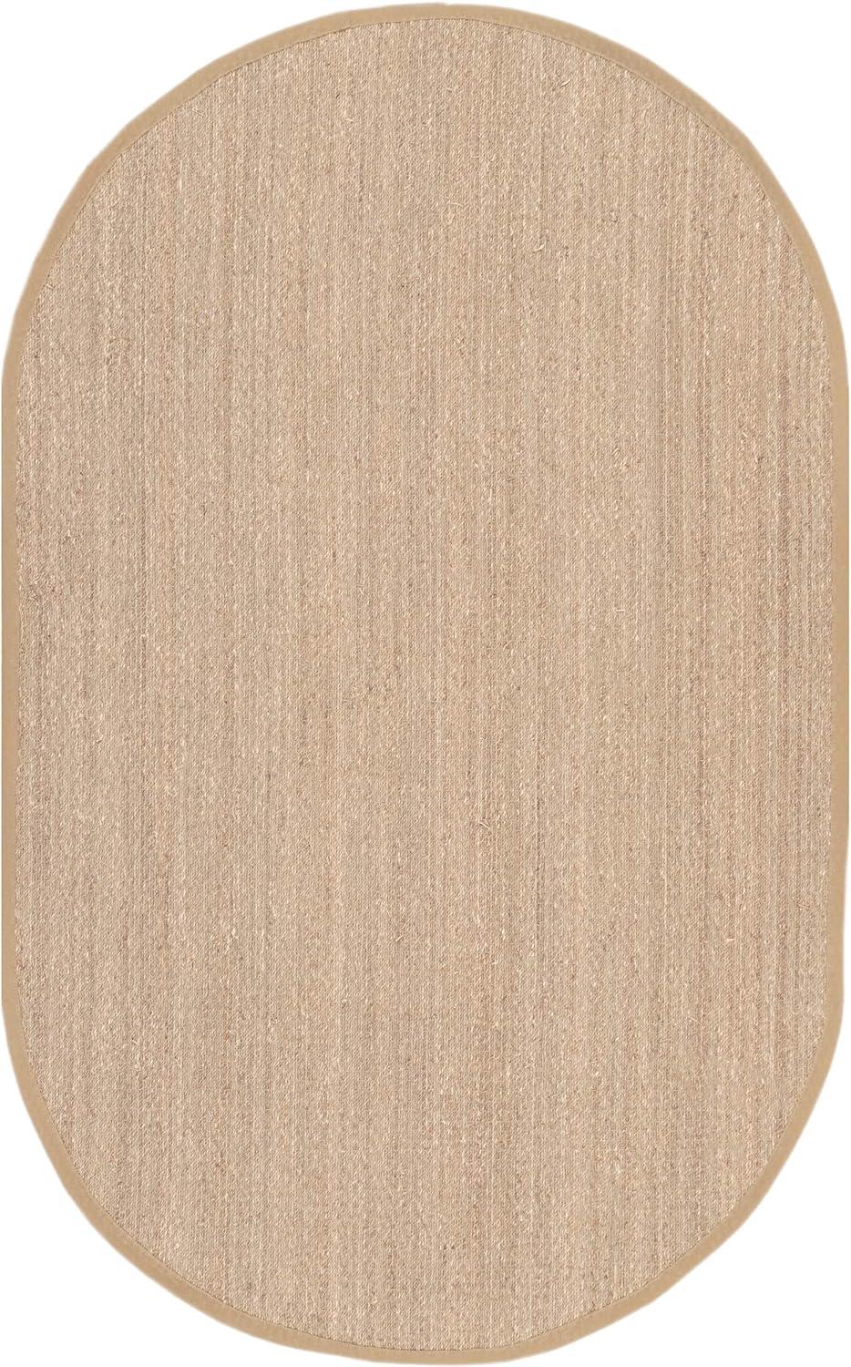 Nuloom Elijah Farmhouse Seagrass Indoor Area Rug, Oval 5' x 8', Beige