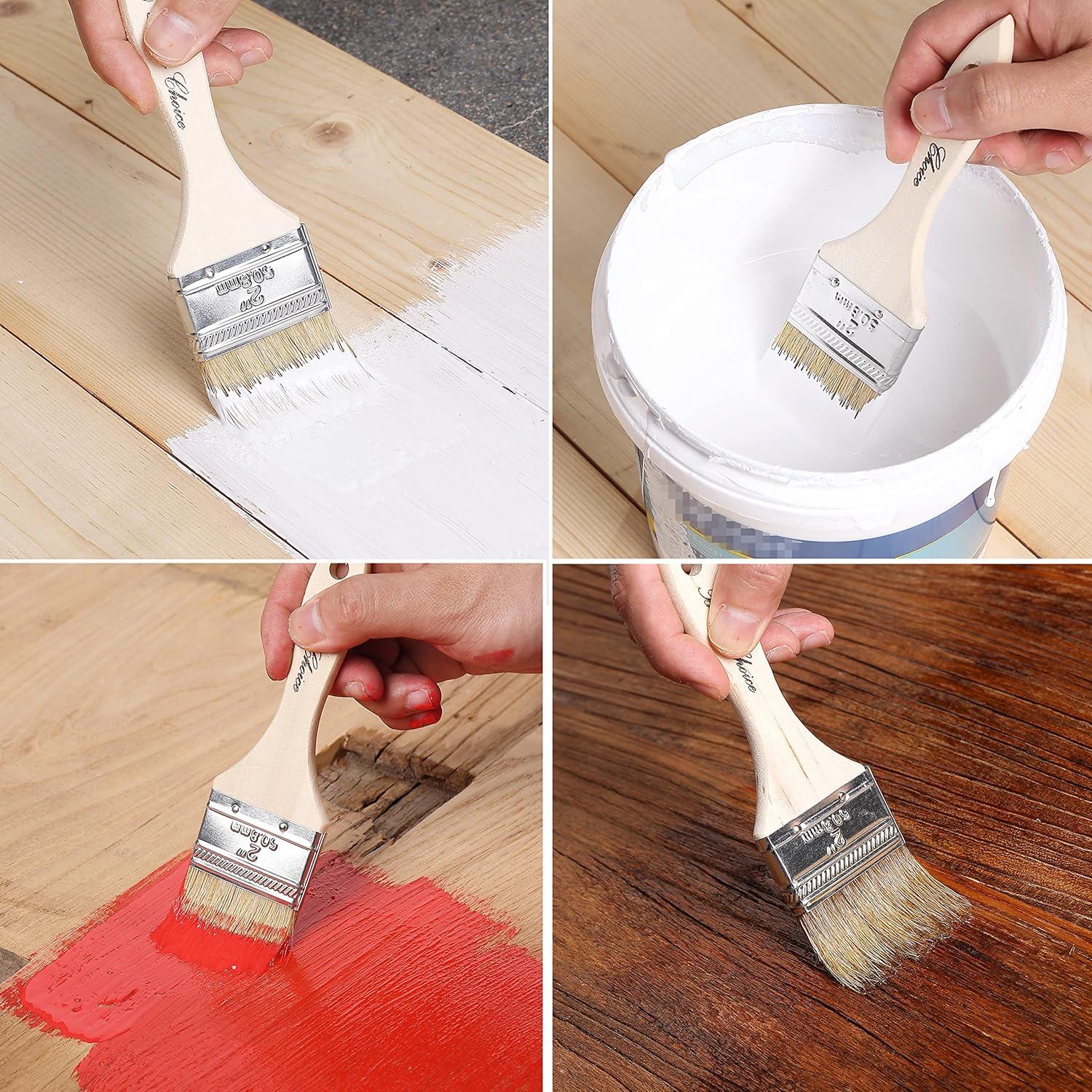 Bates- Chip Paint Brushes, 2 Inch, 9 Pack, Chip Brush, Brushes for Painting, Paint Brushes, 2 Inch Paint Brush, Stain Brushes for Wood, Natural Bristle Paint Brush, Chip Paint Brushes for Paint