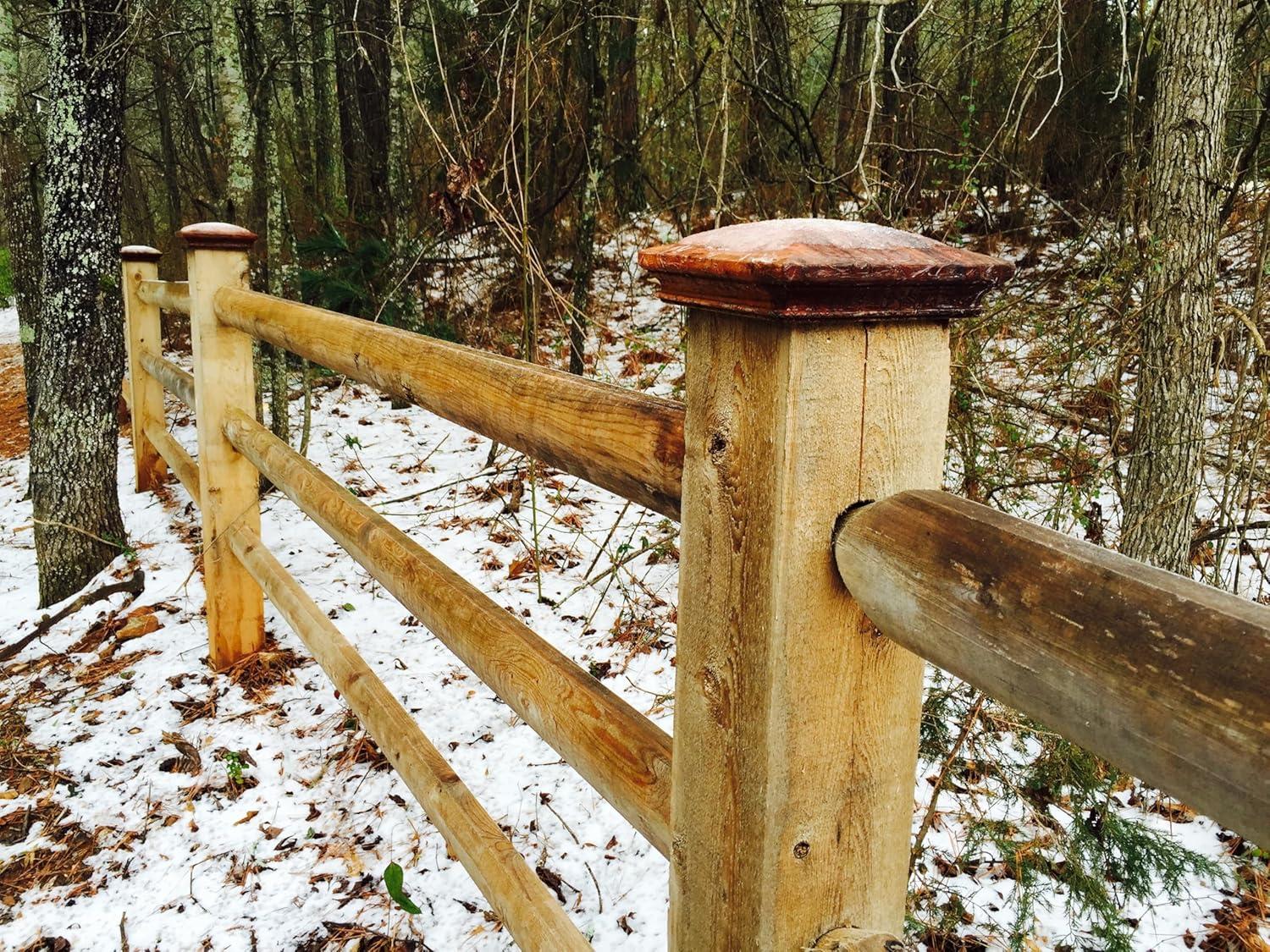 3.5" x 3.5" Wood ONE-Piece Slip Over Post Cap - Traditional Pyramid - One-Piece Miterless - 3/8" Extended Lip - (for 4x4 Post Measuring 3-1/2" x 3-1/2")