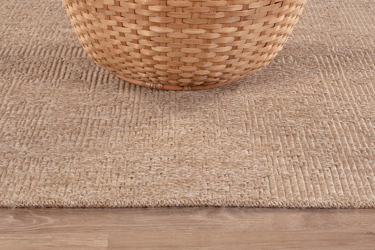 4'x6' Pata Hand Woven Chunky Jute Area Rug, Natural - JONATHAN Y