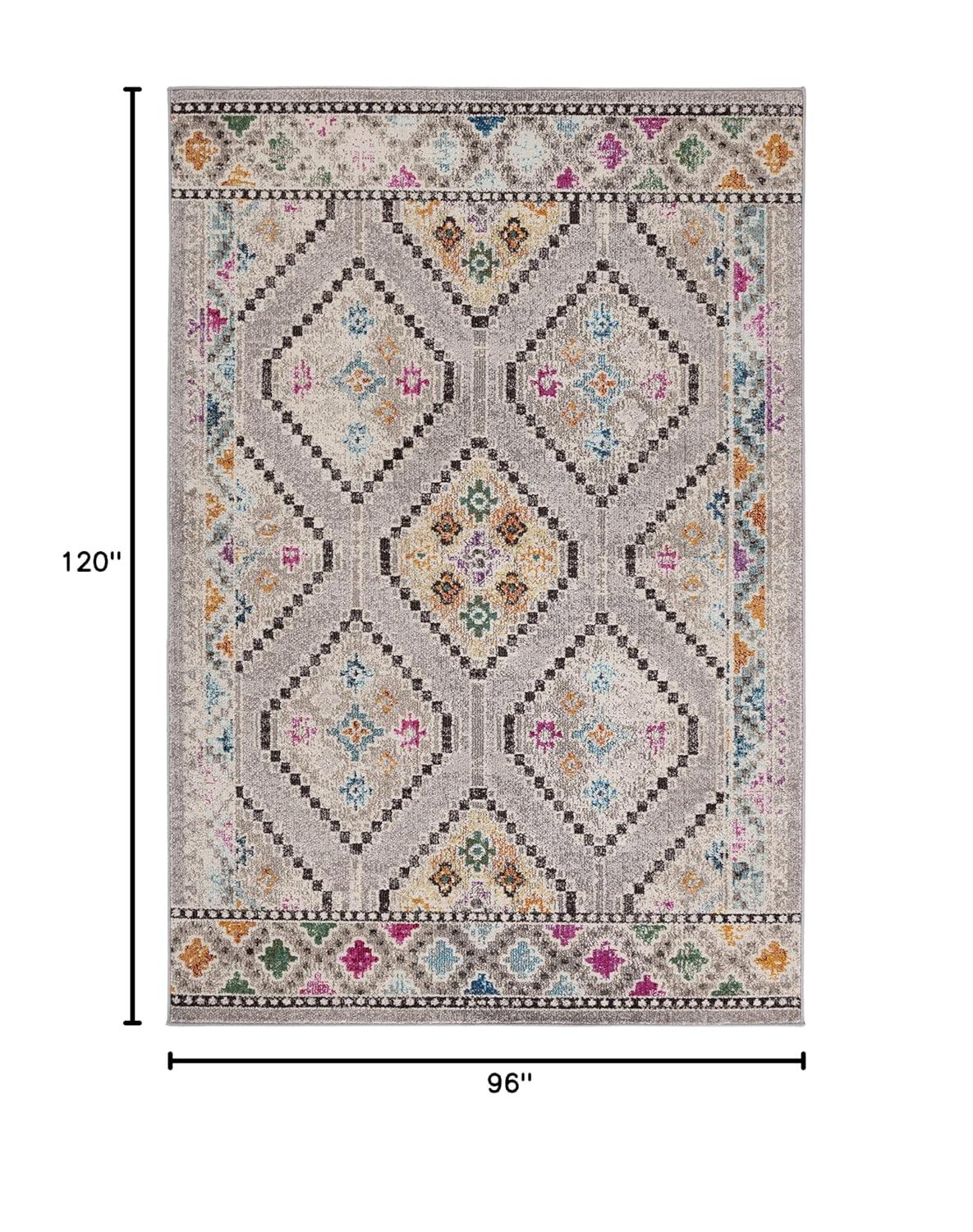 Madison MAD418 Power Loomed Indoor Area Rug - Grey/Yellow - 8'x10' - Safavieh
