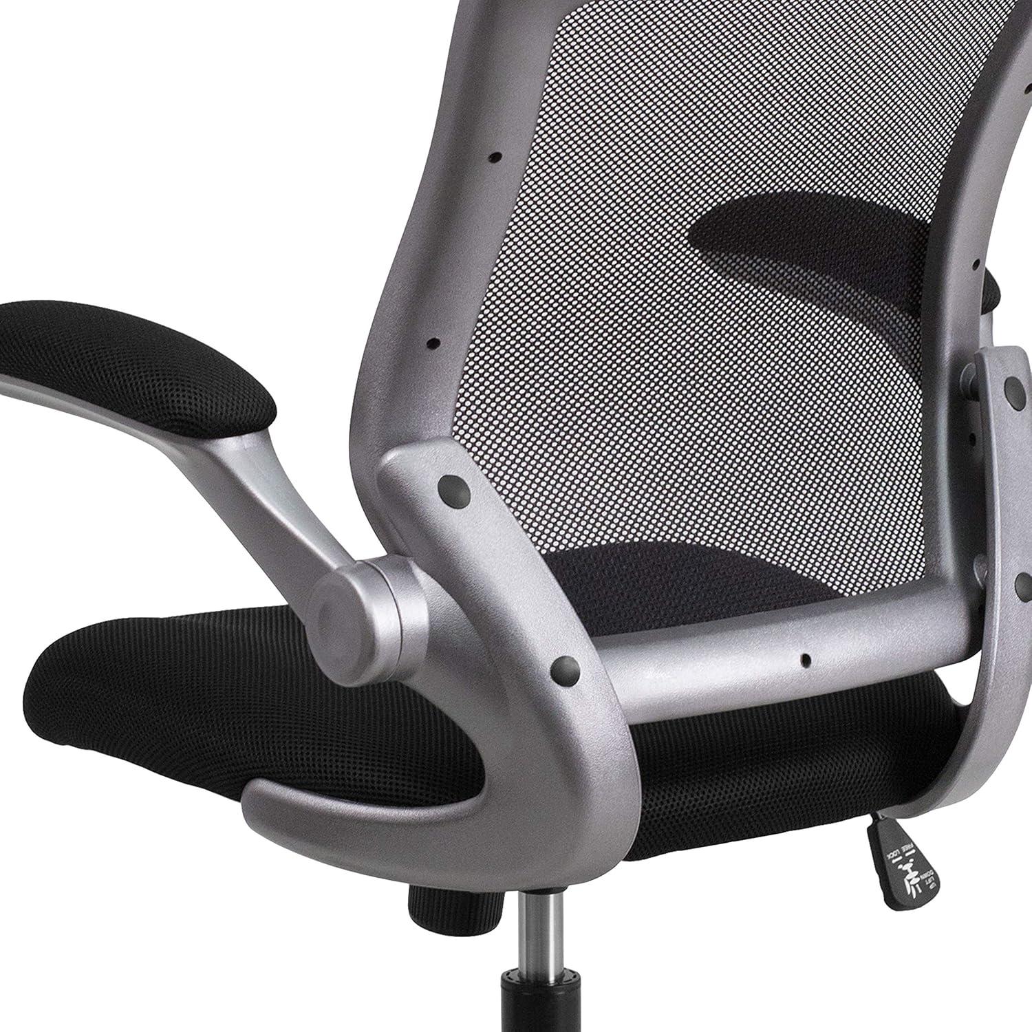 Black Mesh Ergonomic Task Chair with Adjustable Arms