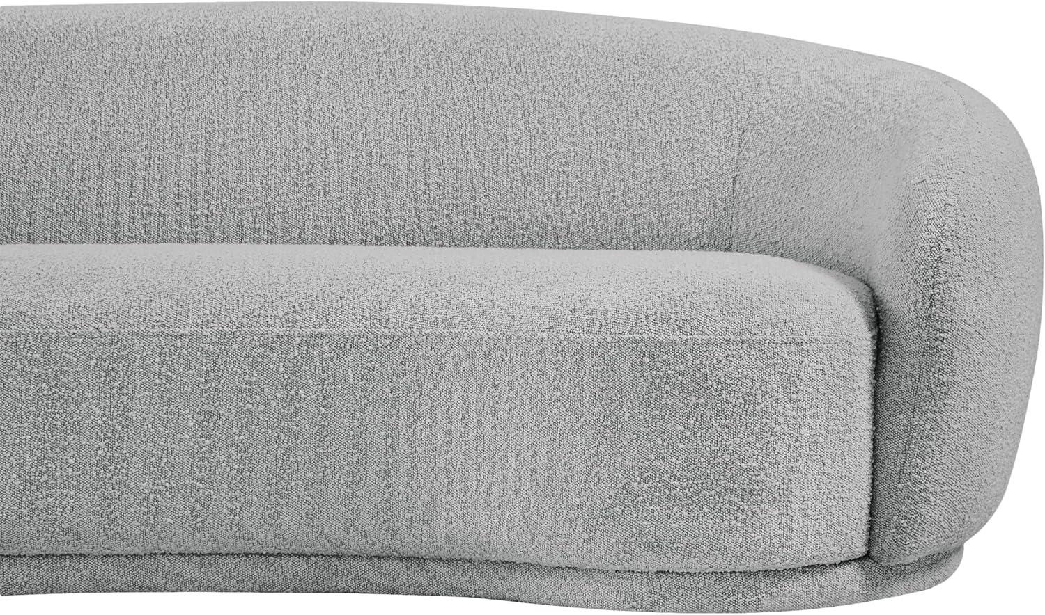 Meridian Furniture Hyde Grey Boucle Fabric Sofa