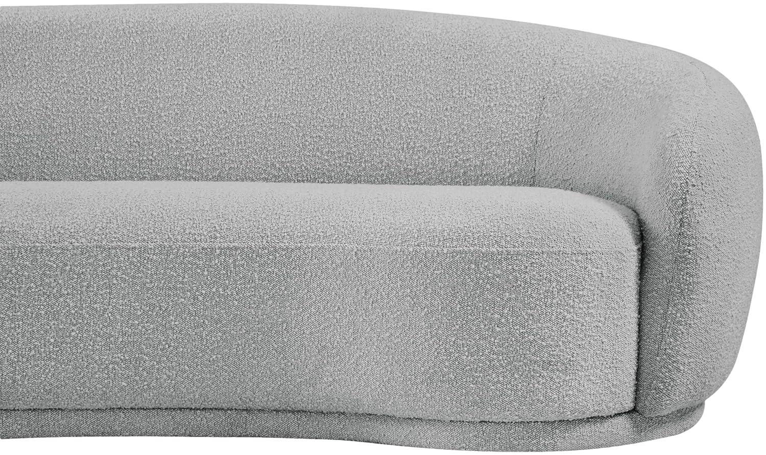 Meridian Furniture Hyde Grey Boucle Fabric Sofa