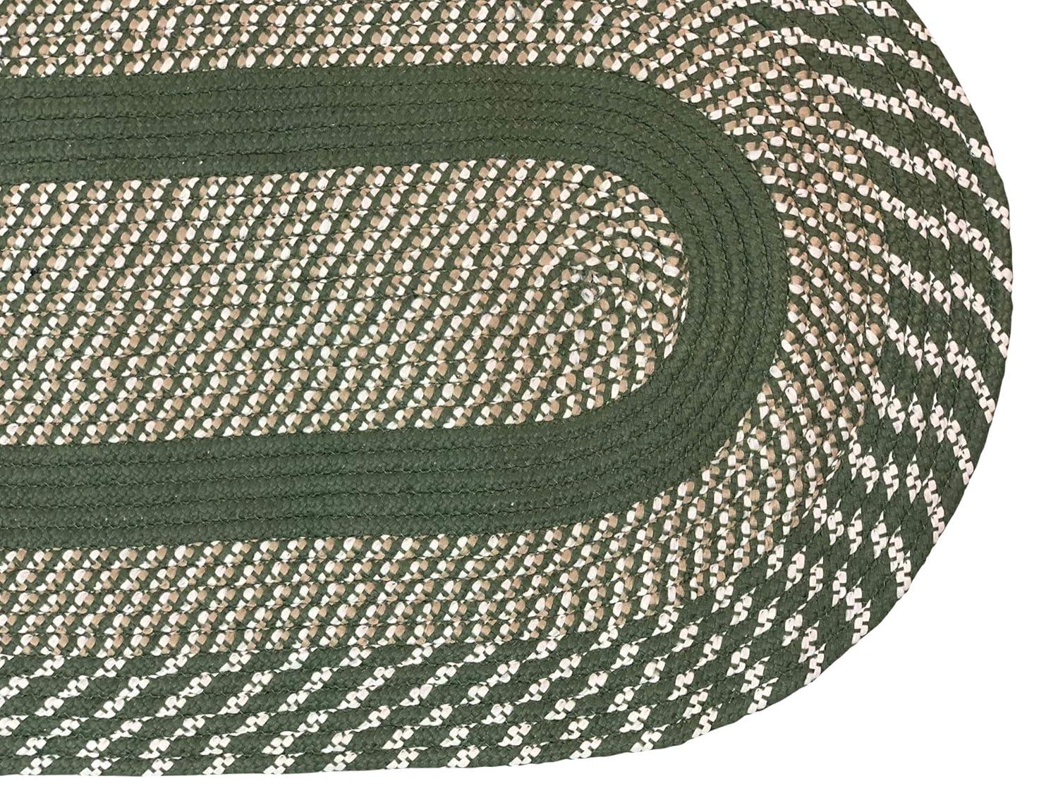 Better Trends Newport Braid Reversible Indoor Utility Rug, 100% Polypropylene, 24" x 72" Runner, Sage