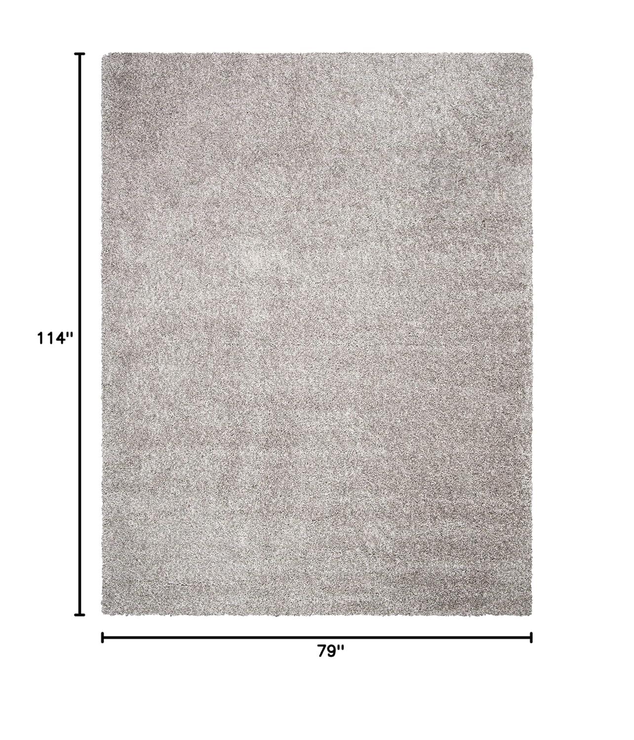 Shag SG151 Power Loomed Indoor Area Rug - Silver - 6'7"x9'6" - Safavieh.