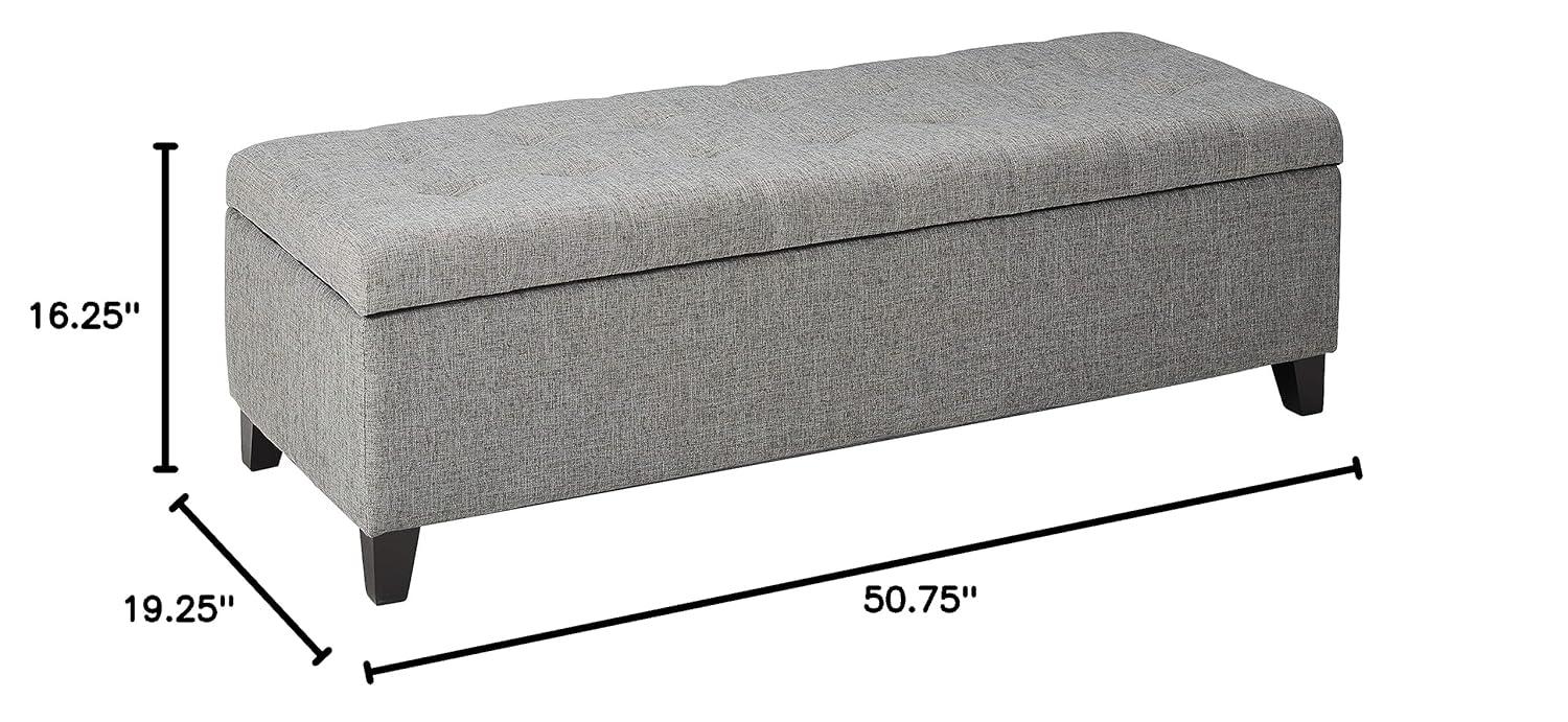 Mission Storage Ottoman - Gray - Christopher Knight Home