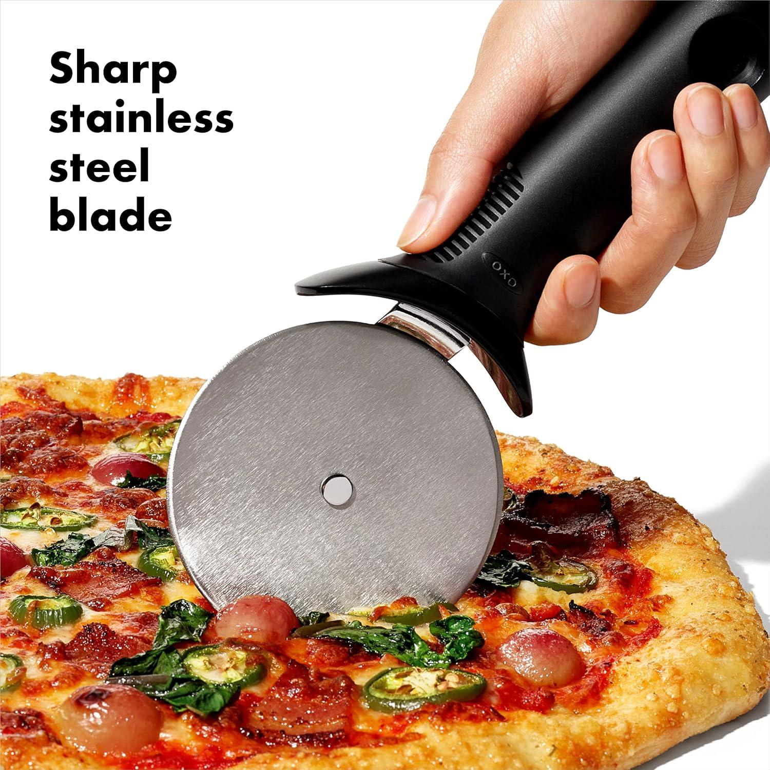 OXO Black and Silver Stainless Steel Pizza Wheel