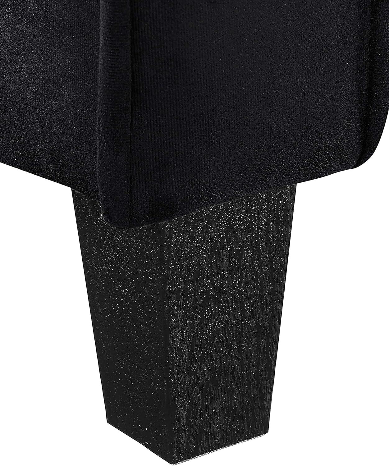 LifeStyle Solutions Hartford Modern Microfiber Sofa in Black