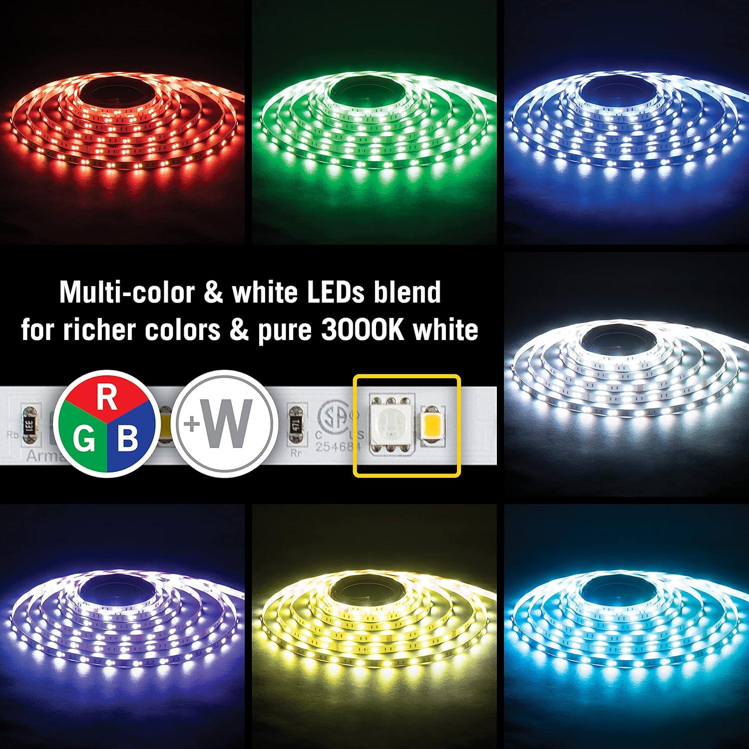 RibbonFlex Pro, 24V, RGB+W, 30+30LEDs/M, IP20, 10M Under Cabinet Tape Light