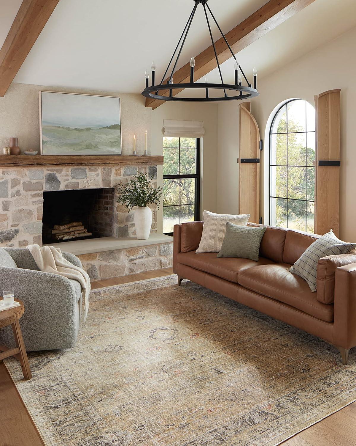 Magnolia Home by Joanna Gaines x Loloi Magnolia Home By Joanna Gaines X Loloi Millie Gold / Charcoal Area Rug