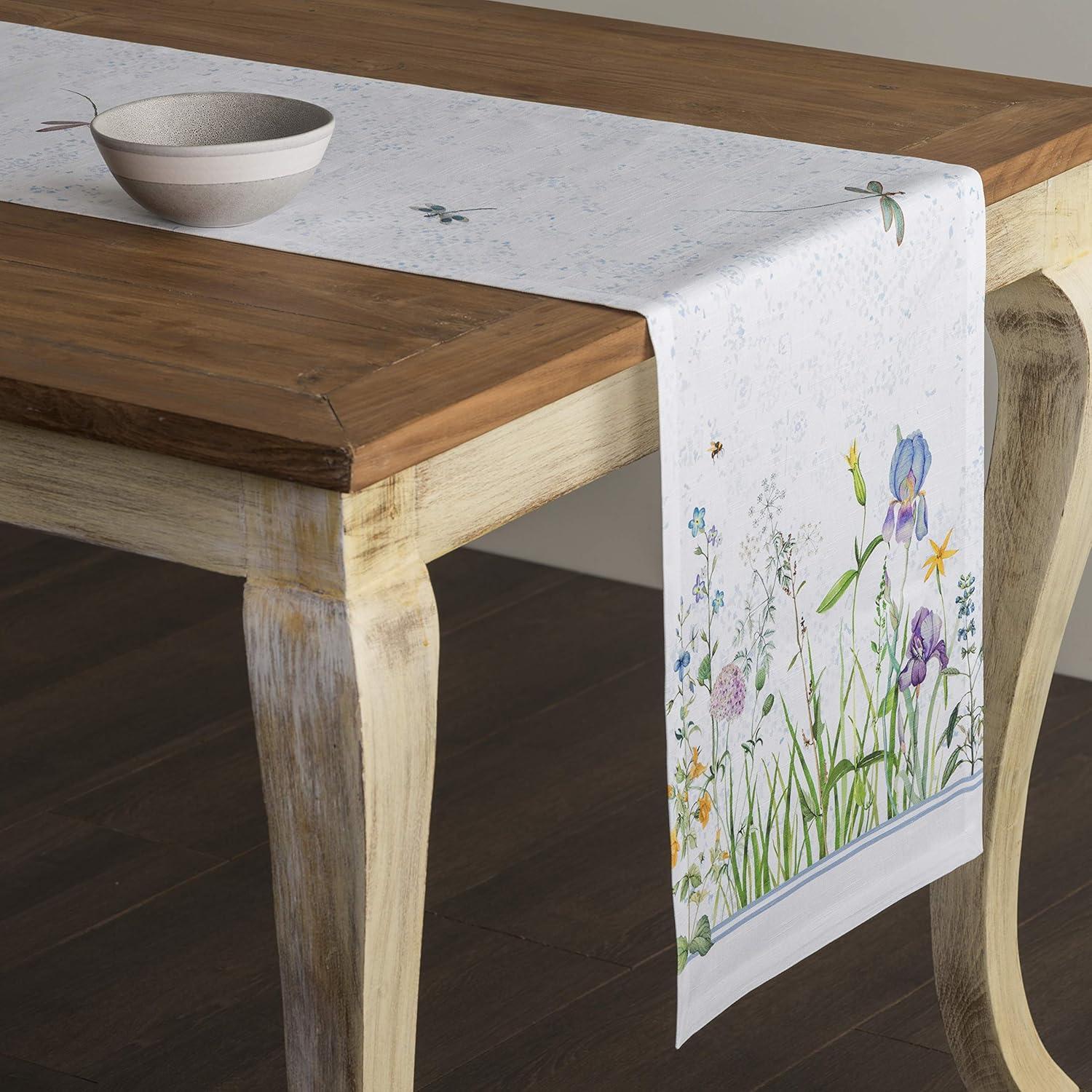 Floral Meadow 14.5" x 108" Cotton Table Runner