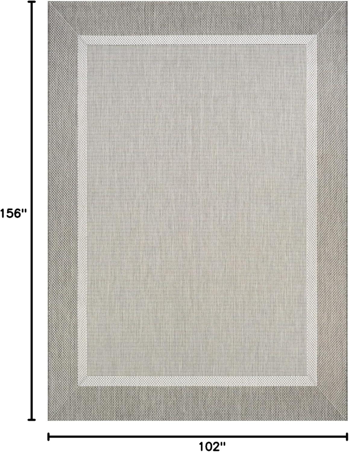 Couristan Recife Stria Texture Indoor / Outdoor Area Rug, Champagne- Taupe, 8'6" x 13'