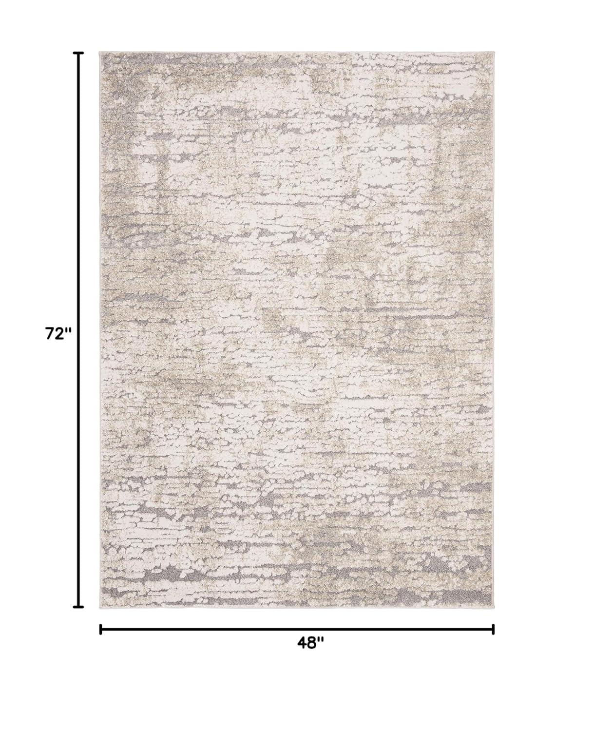Spirit 100 SPR126 Power Loomed Indoor Area Rug - Taupe/Ivory - 4'x6' - Safavieh