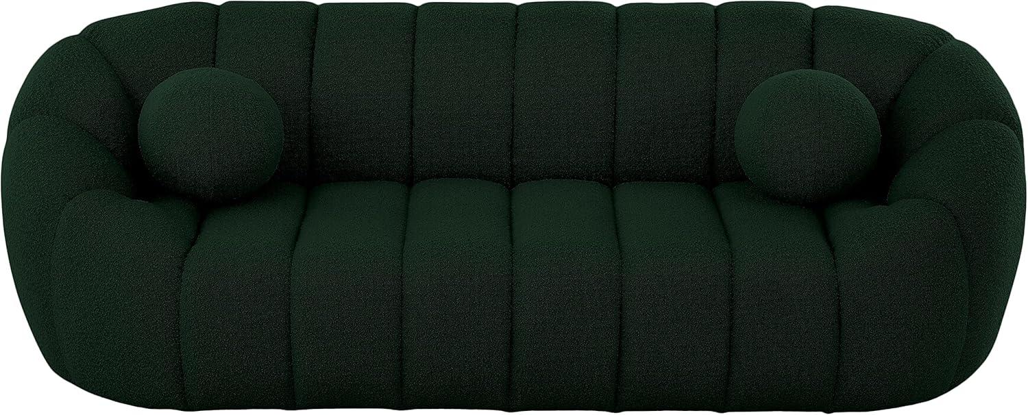 Meridian Furniture Elijah Green Boucle Fabric Sofa