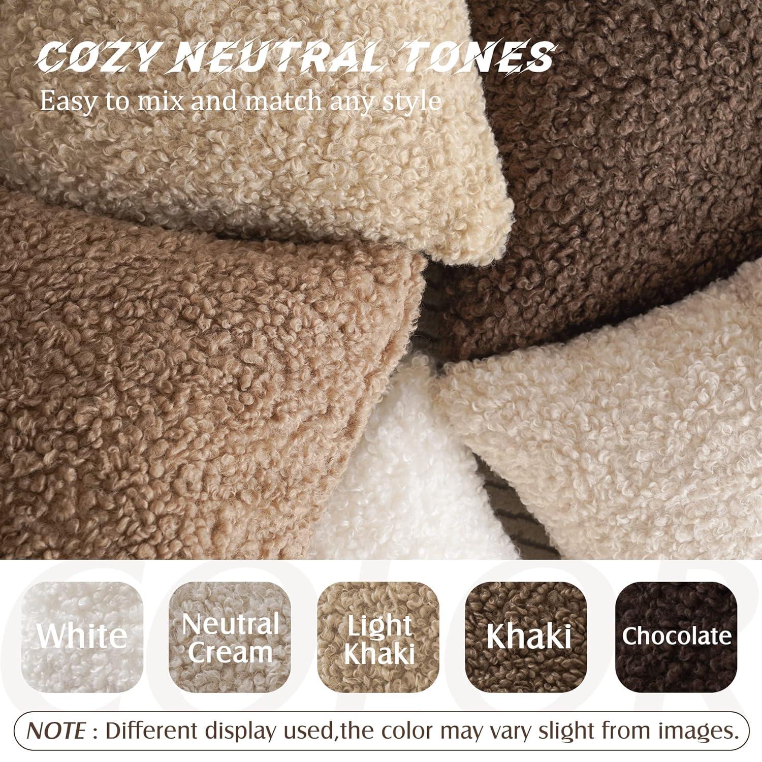 NordECO HOME Faux Fur Throw Pillow Covers Soft Teddy Polyester Square Throw Pillow Cover & Reviews | Wayfair