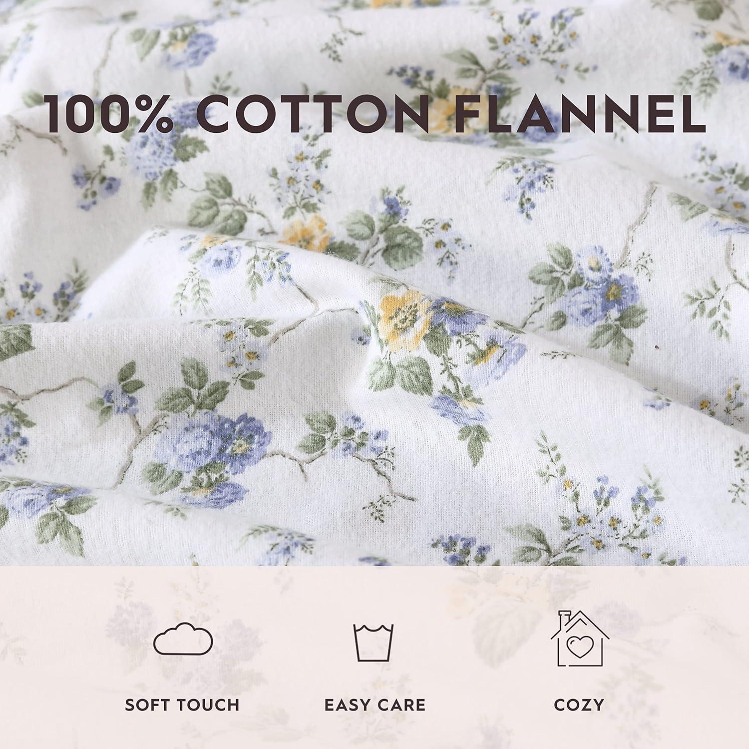 Laura Ashley Laura Ashley Cotton Flannel Cozy Sheet Sets