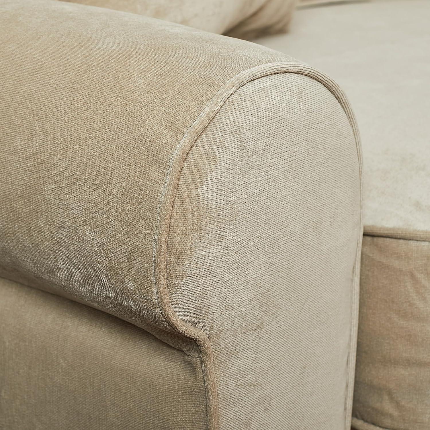 Serta Copenhagen 61" Rolled Arm Sofa, Easy Care Fabric, Soft Pillow Back, Pocket Coil Seat Cushions