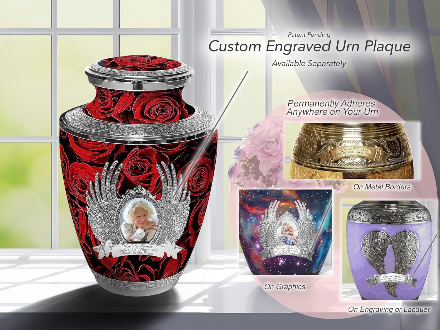 Crimson Rose Urns for Cremation Ashes Large Urn XL or Small Keepsake Urns for Adult Cremation Ashes & Urns for Human Ashes for Home or Burial Cremation Urns Extra Large