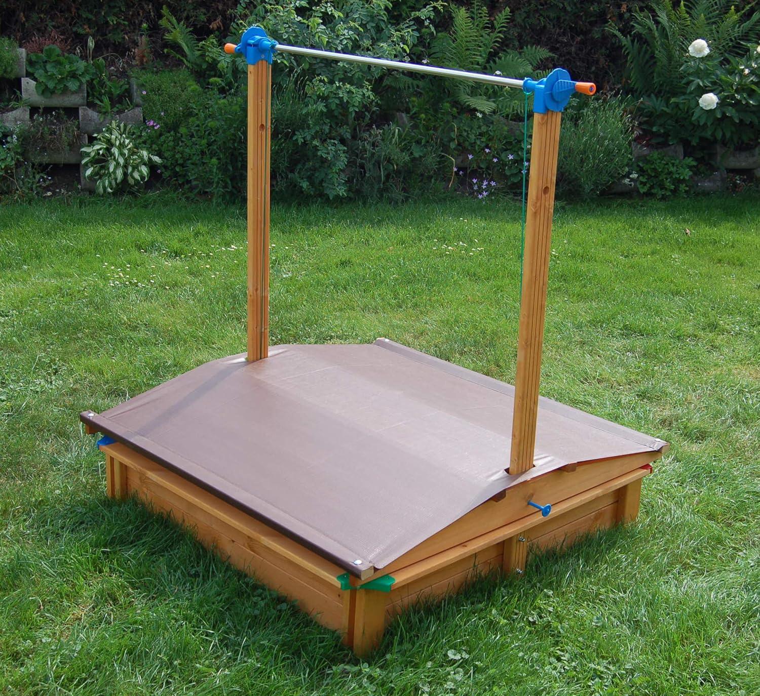 Exaco Exaco 40'' x 51'' Solid Wood Sandbox with Cover