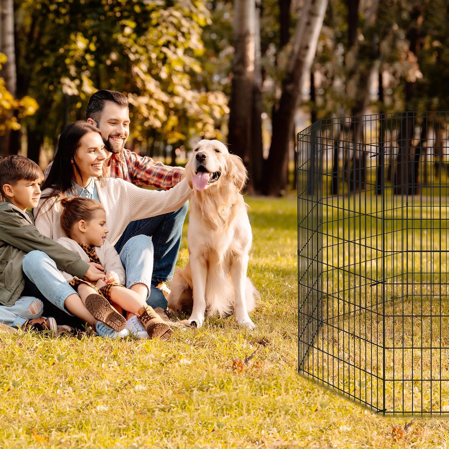 BestPet Puppy Pet Playpen 8 Panel Indoor Outdoor Metal Protable Folding Animal Exercise Dog Fence