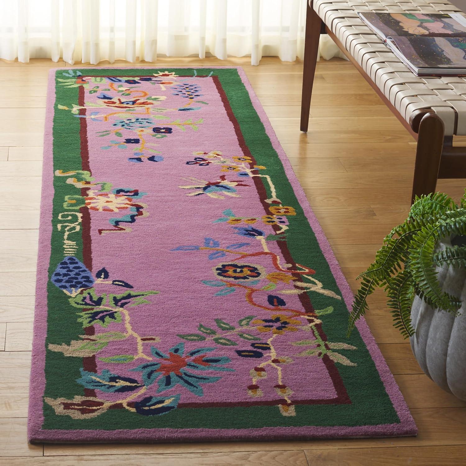 SAFAVIEH Metro Louise Floral Area Rug, Purple/Green, 3' x 5'