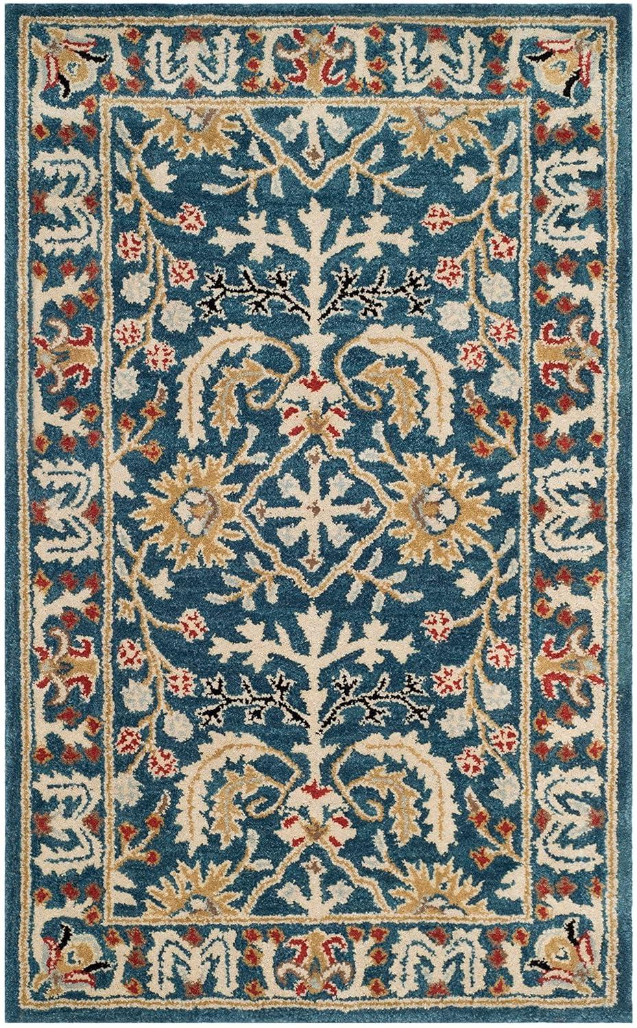Antiquity AT64 Hand Tufted Accent Rug - Dark Blue/Multi - 2'3"x4' - Safavieh.