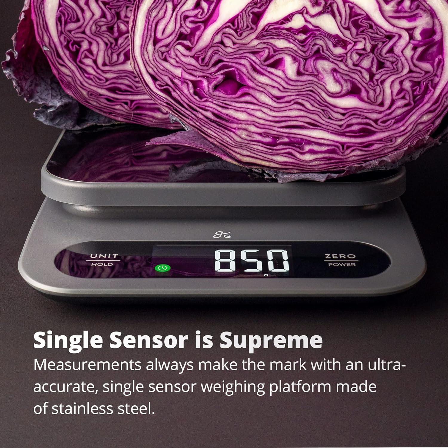 Greater Goods High-Capacity Kitchen Scale with LCD Display & Stainless Steel Finish