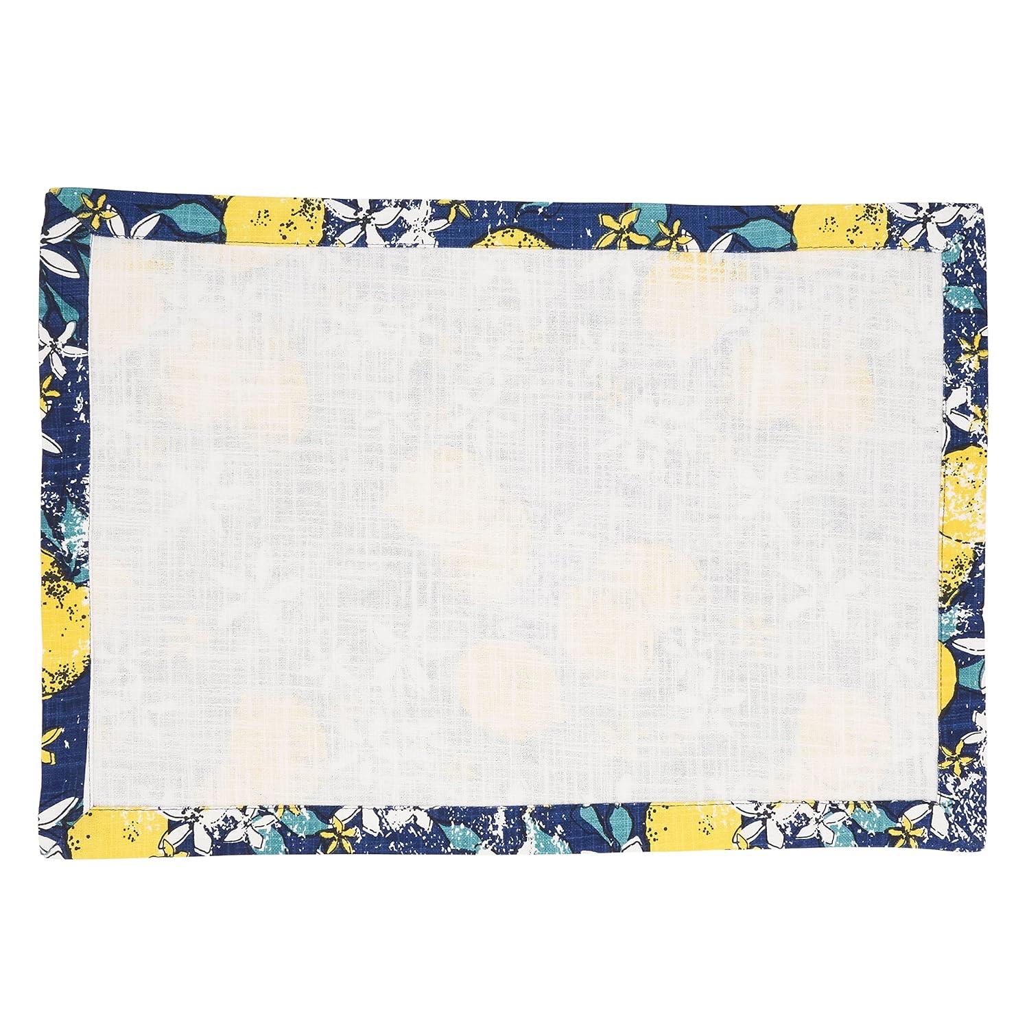 Saro Assam Collection 100% Cotton No Pattern Rectangle Placemat (Set of 4)