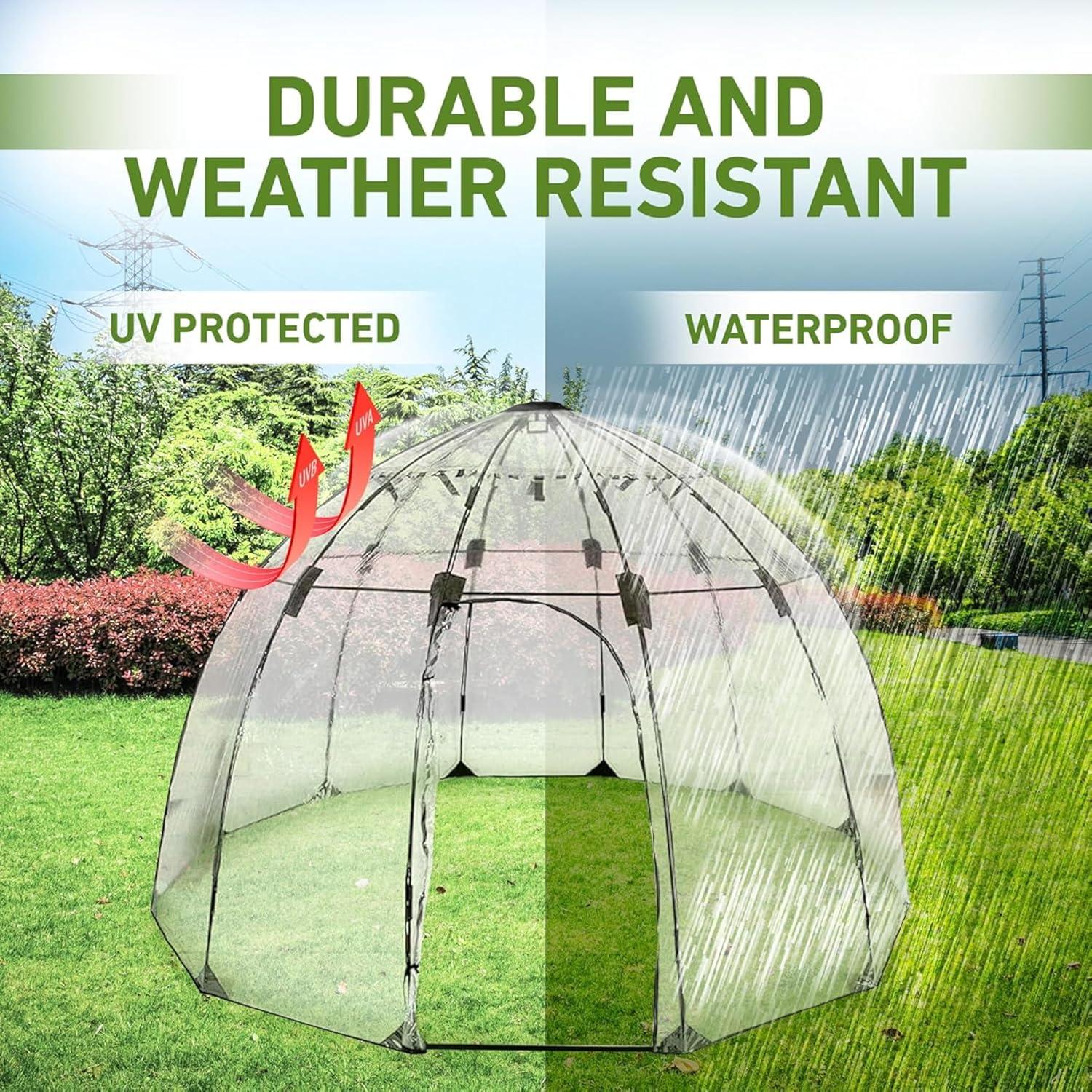 Haxnicks 11.5 Ft. W x 11.5 Ft. D Large Sunbubble Walk-in Greenhouse