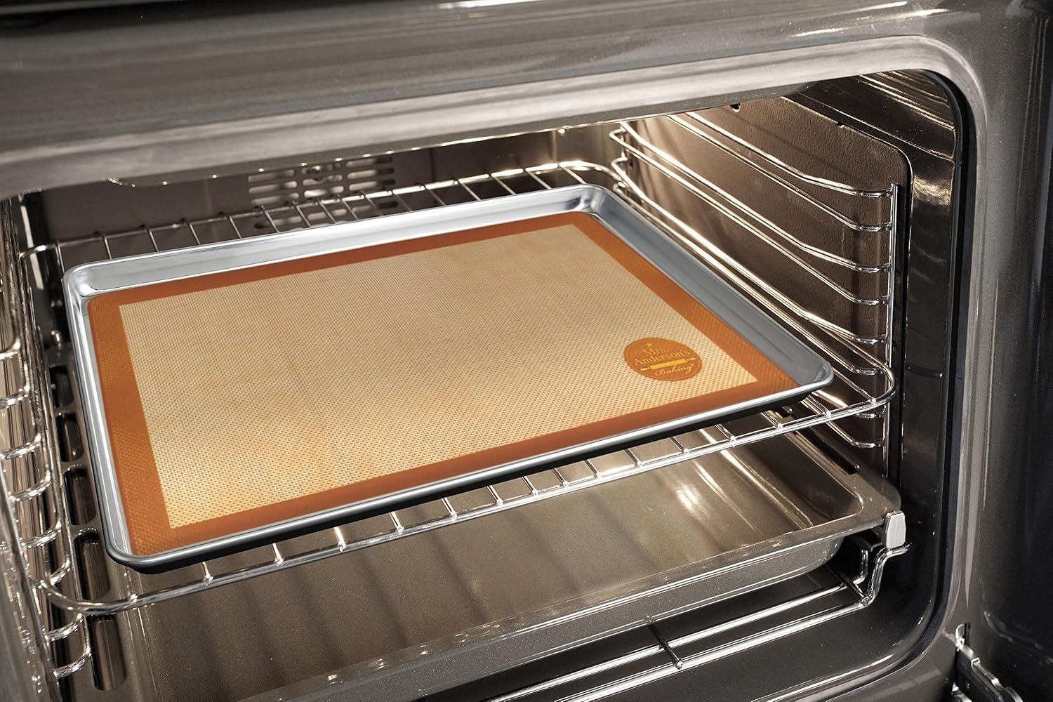 Large Beige and Orange Silicone Non-Stick Baking Mat