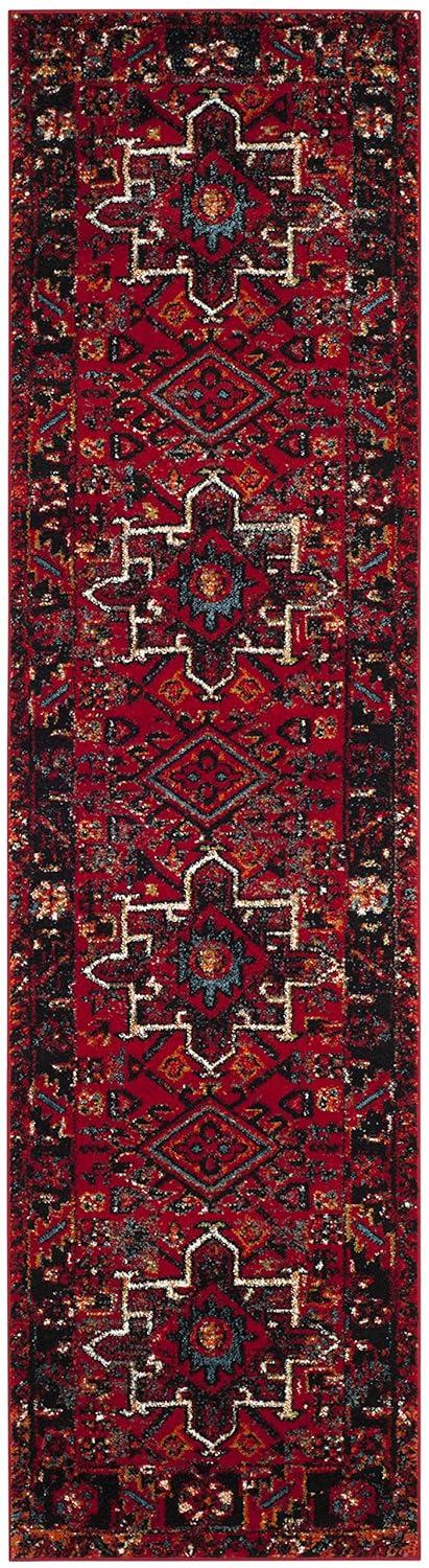 Vintage Hamadan VTH211 Power Loomed Indoor Runner Rug - Red/Multi - 2'3"x14' - Safavieh.