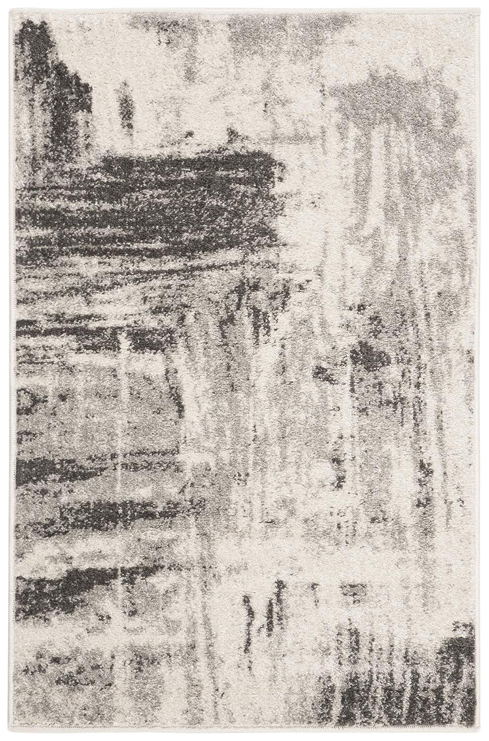 Adirondack ADR133 Machine Made Indoor Accent Rug - Ivory/Grey - 2'-6"x4' - Safavieh