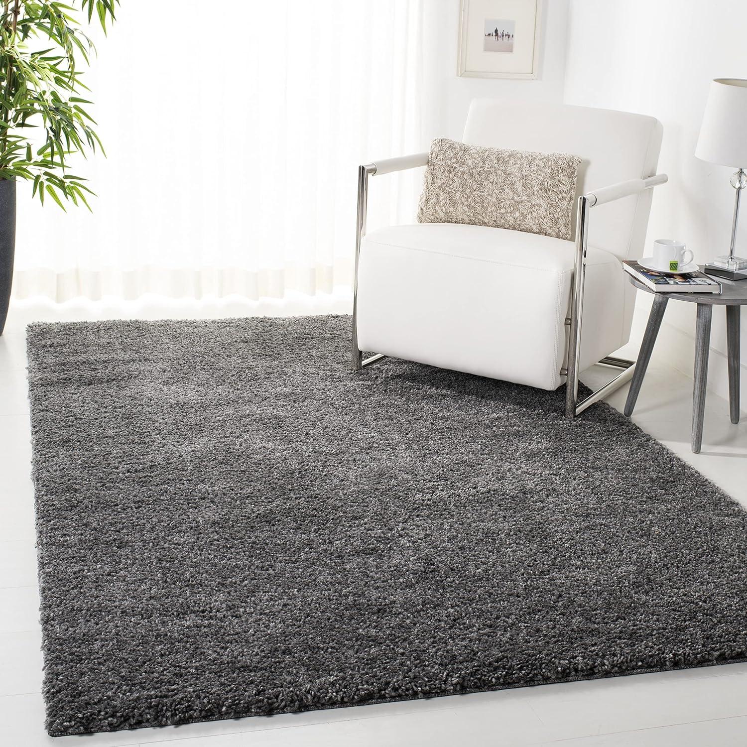 August Shag 900 AUG900 Power Loomed Indoor Area Rug - Grey - 4'x6' - Safavieh