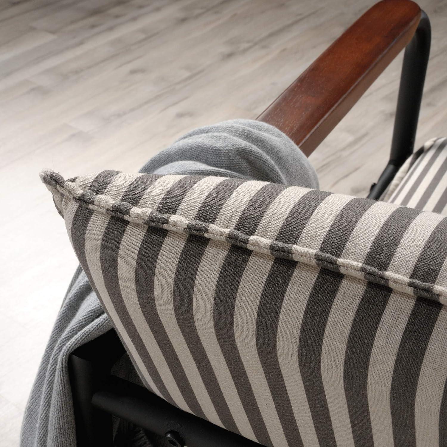 Sauder 422693 Vista Key Chair, Grey/White Fabric Finish