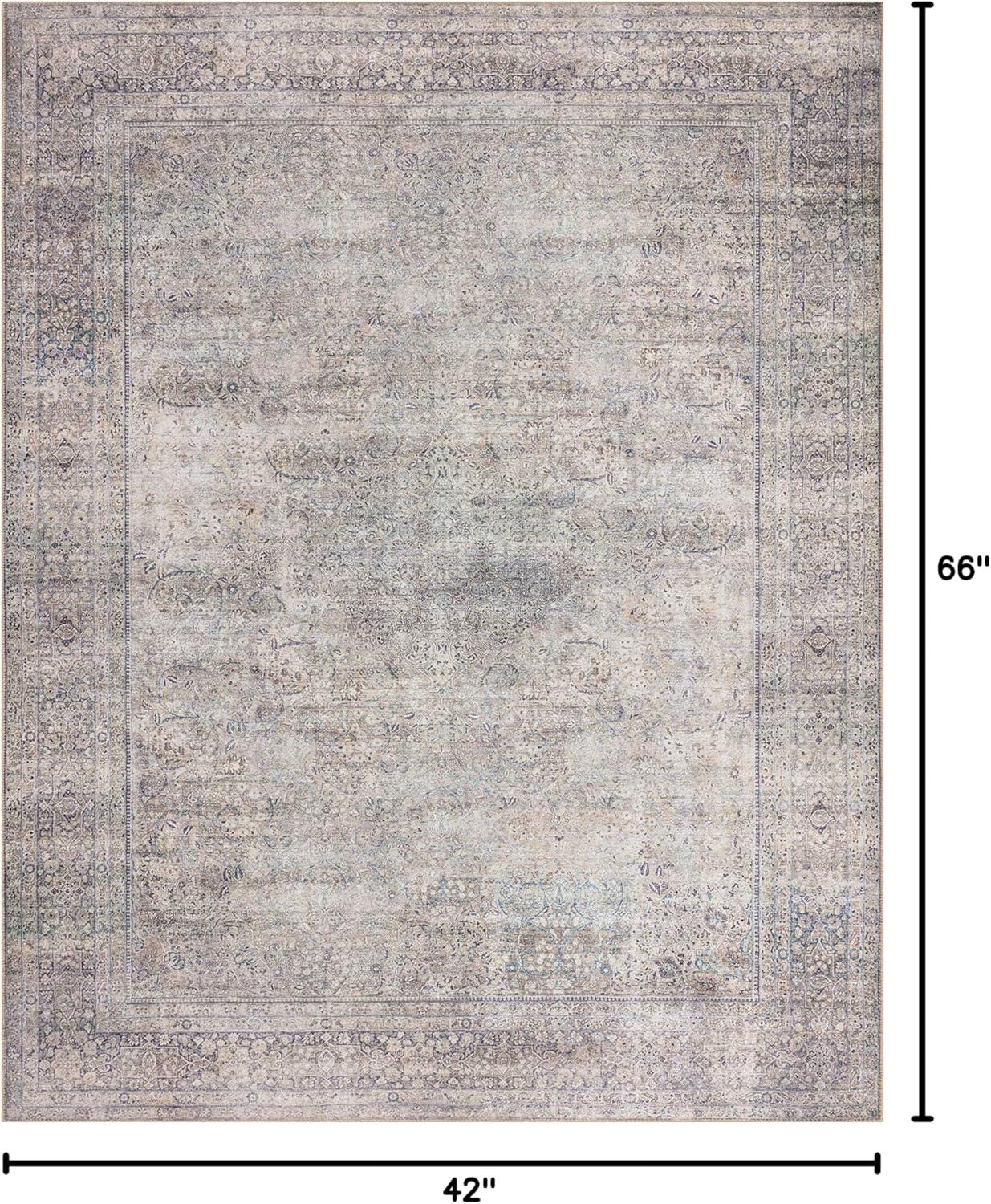 Loloi II Wynter WYN-03 Silver / Charcoal Oriental Area Rug 2'-3" x 3'-9"