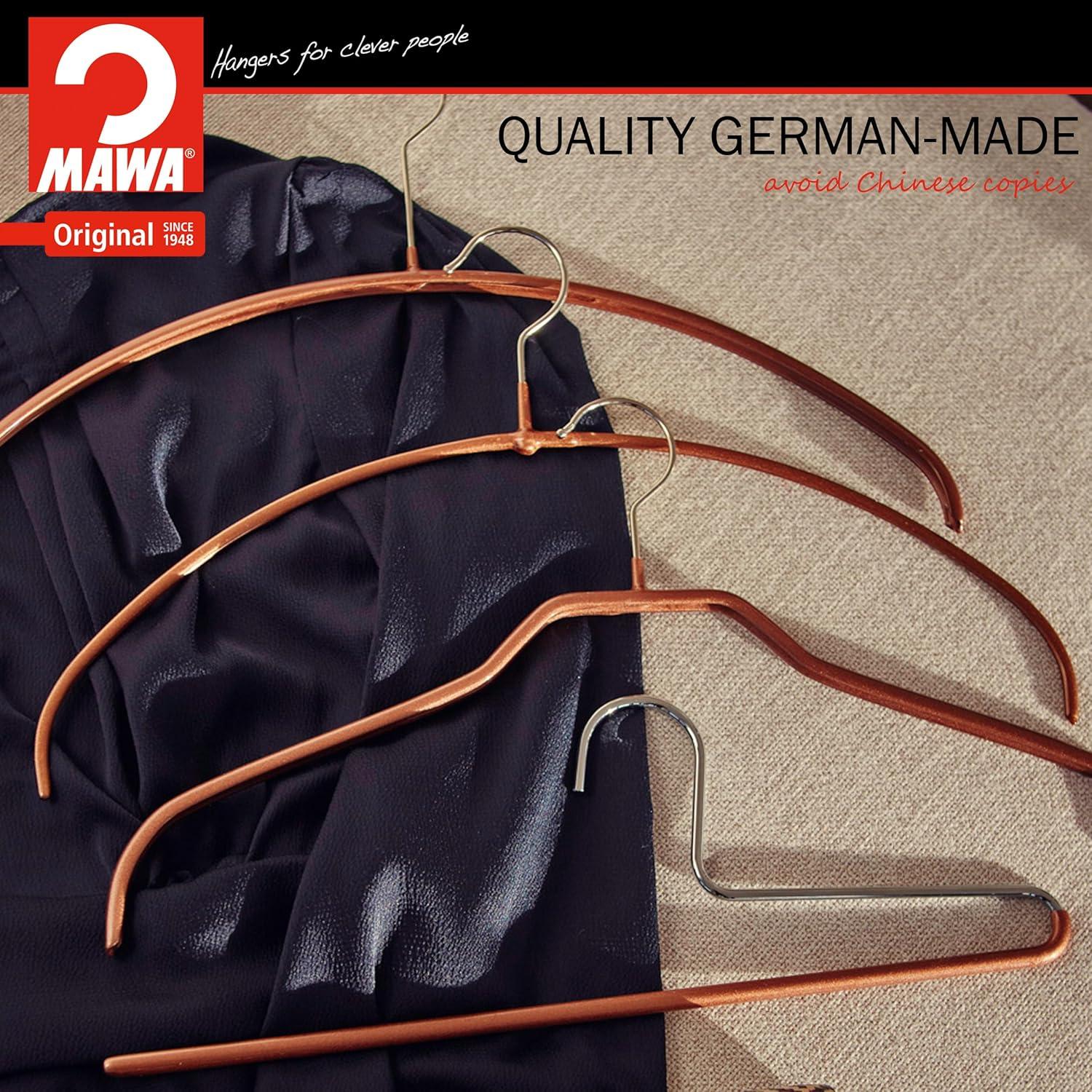 Mawa Metal Non-Slip Standard Hanger for Dress/Shirt/Sweater (Set of 20)