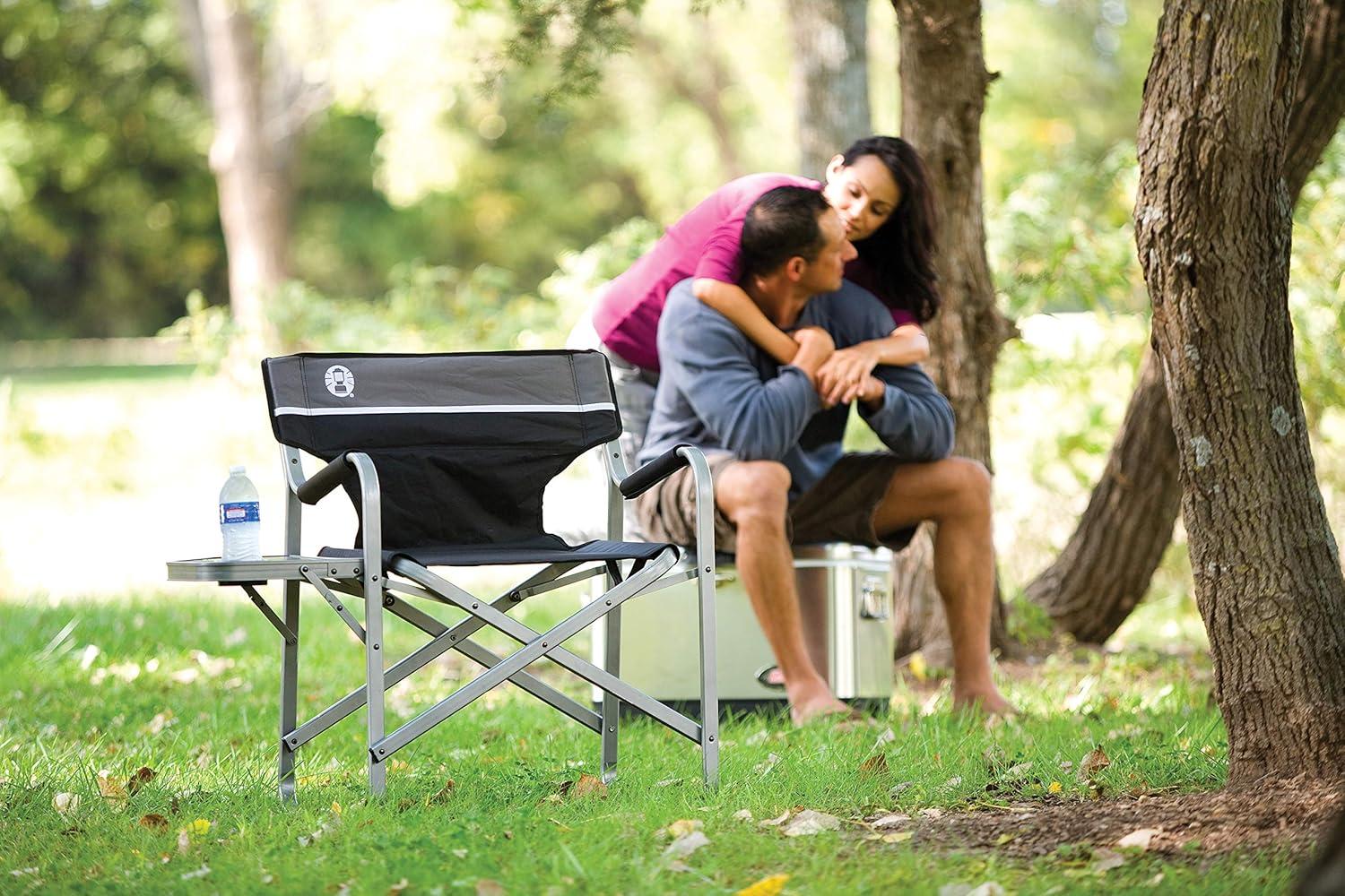 Coleman Aluminum Camping Chair with Side Table