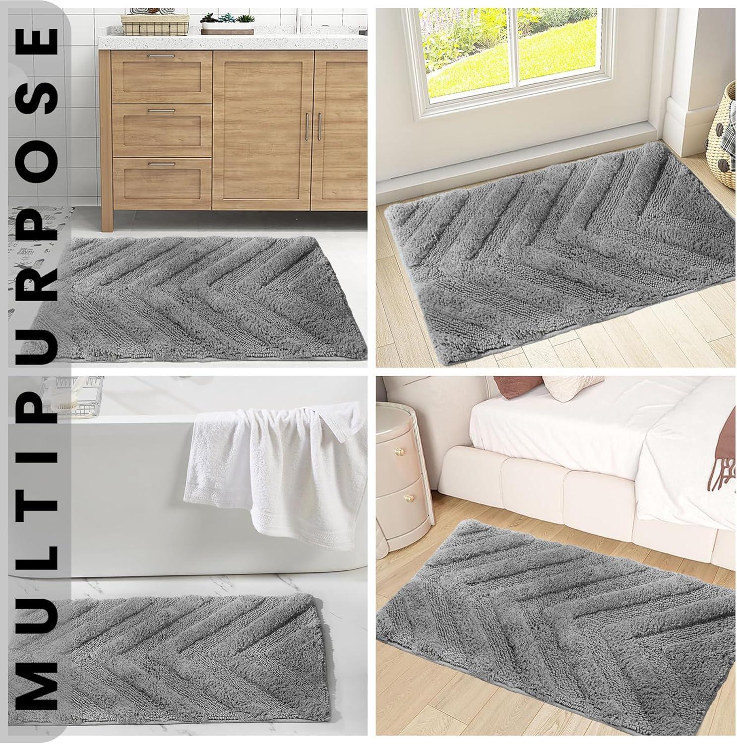 Better Trends Kus Corrigan 100% Cotton Machine Washable Anti-Skid Bathroom Rug