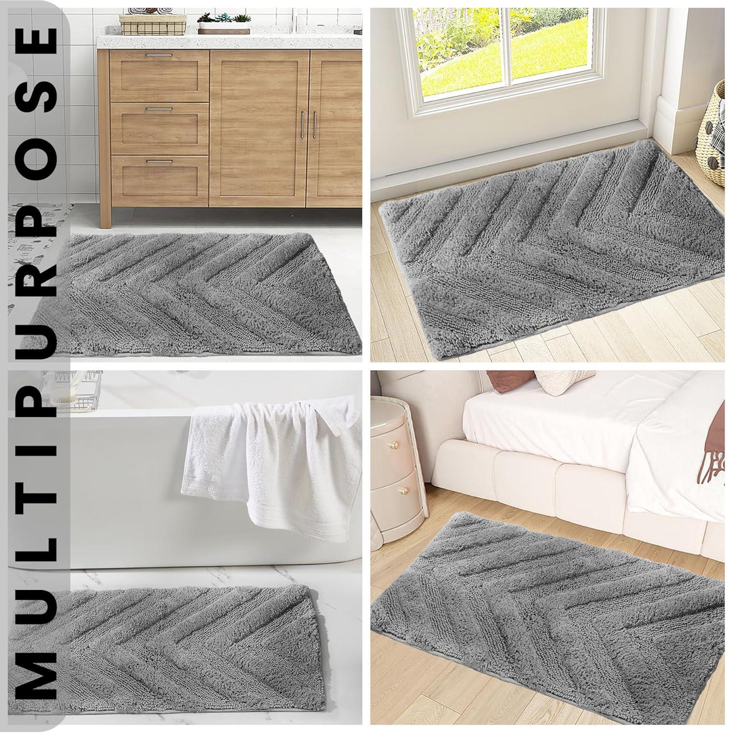 Better Trends Kus Corrigan 100% Cotton Machine Washable Anti-Skid Bathroom Rug