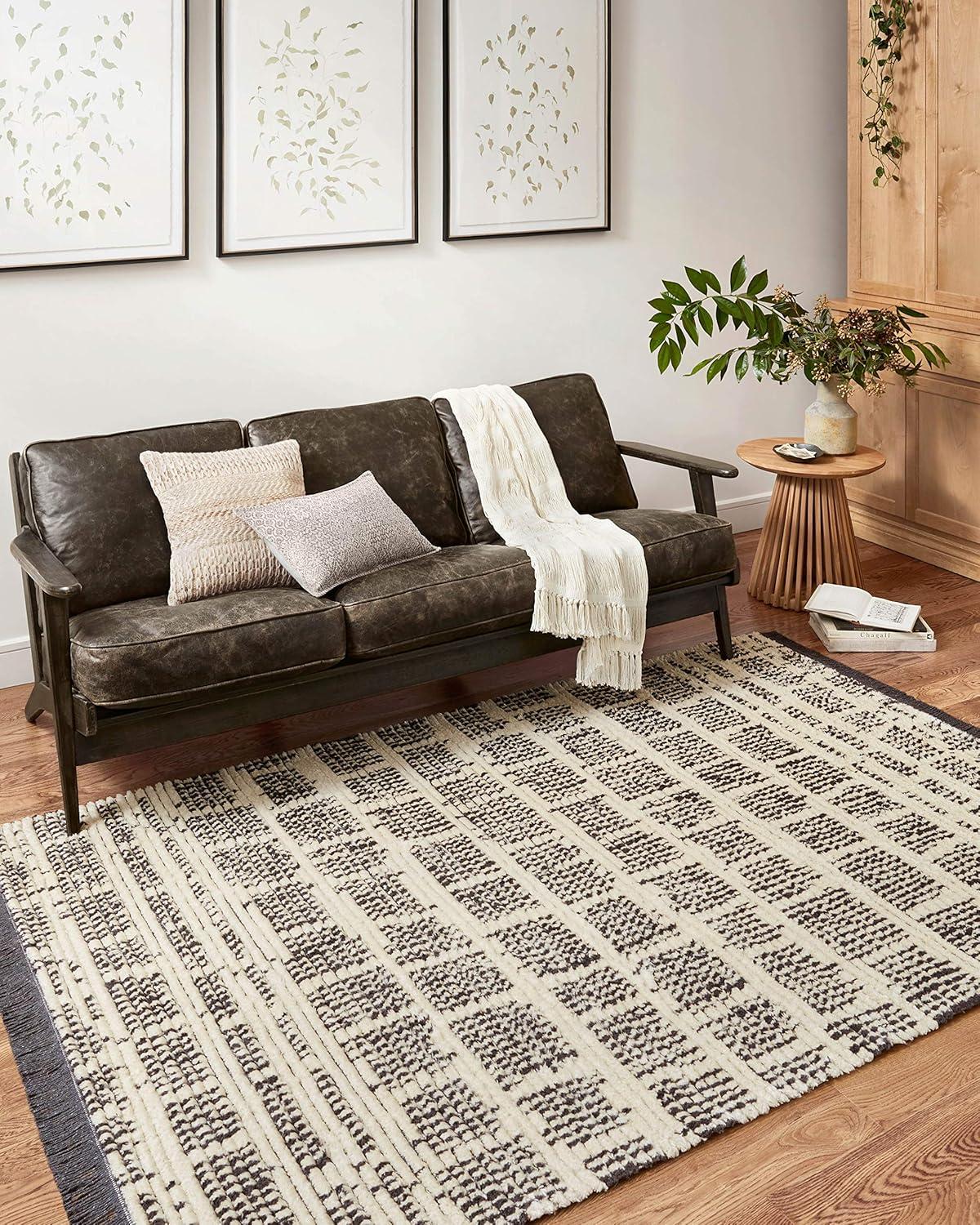 Chris Loves Julia x Loloi Alice Cream/Charcoal Rug