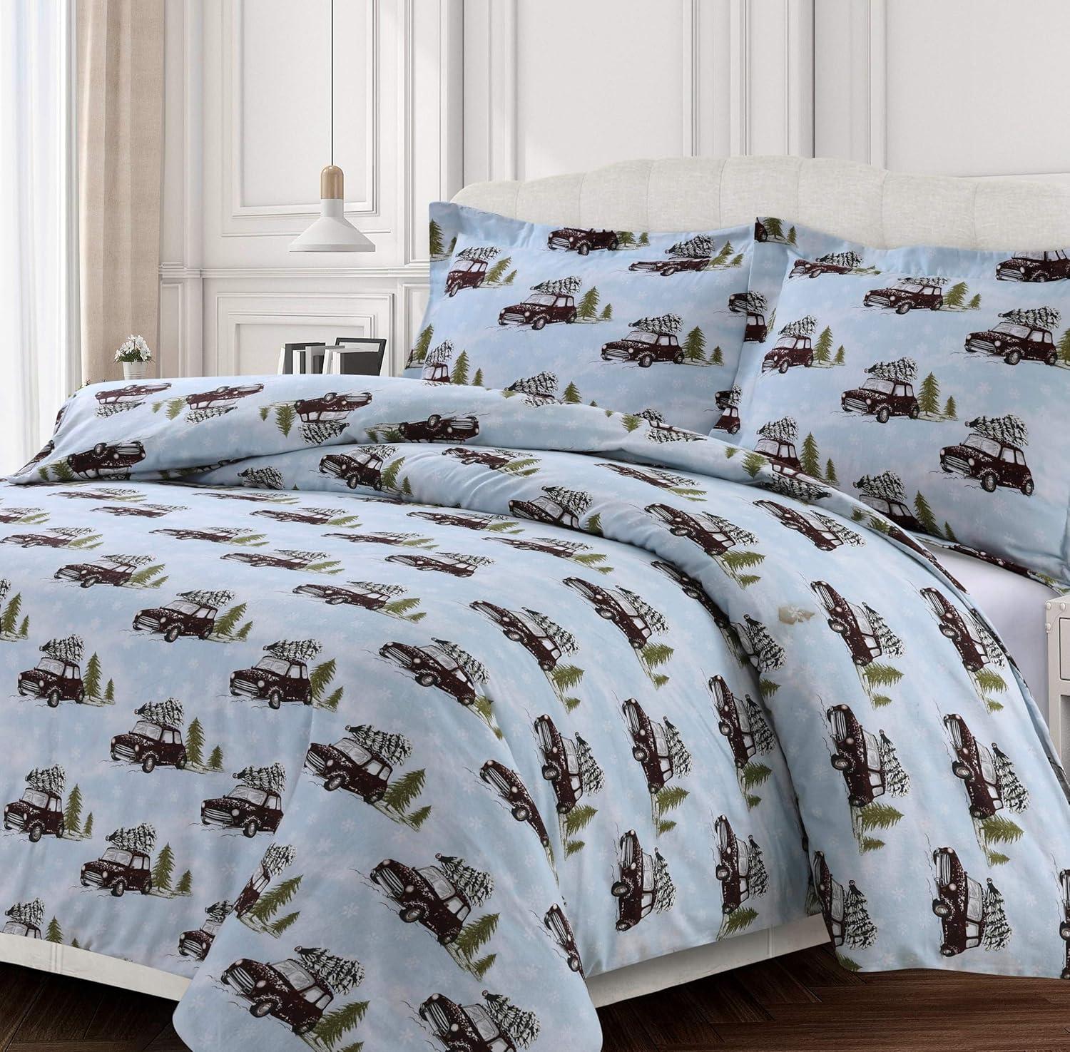Tribeca Living Flannel Duvet Cover Set