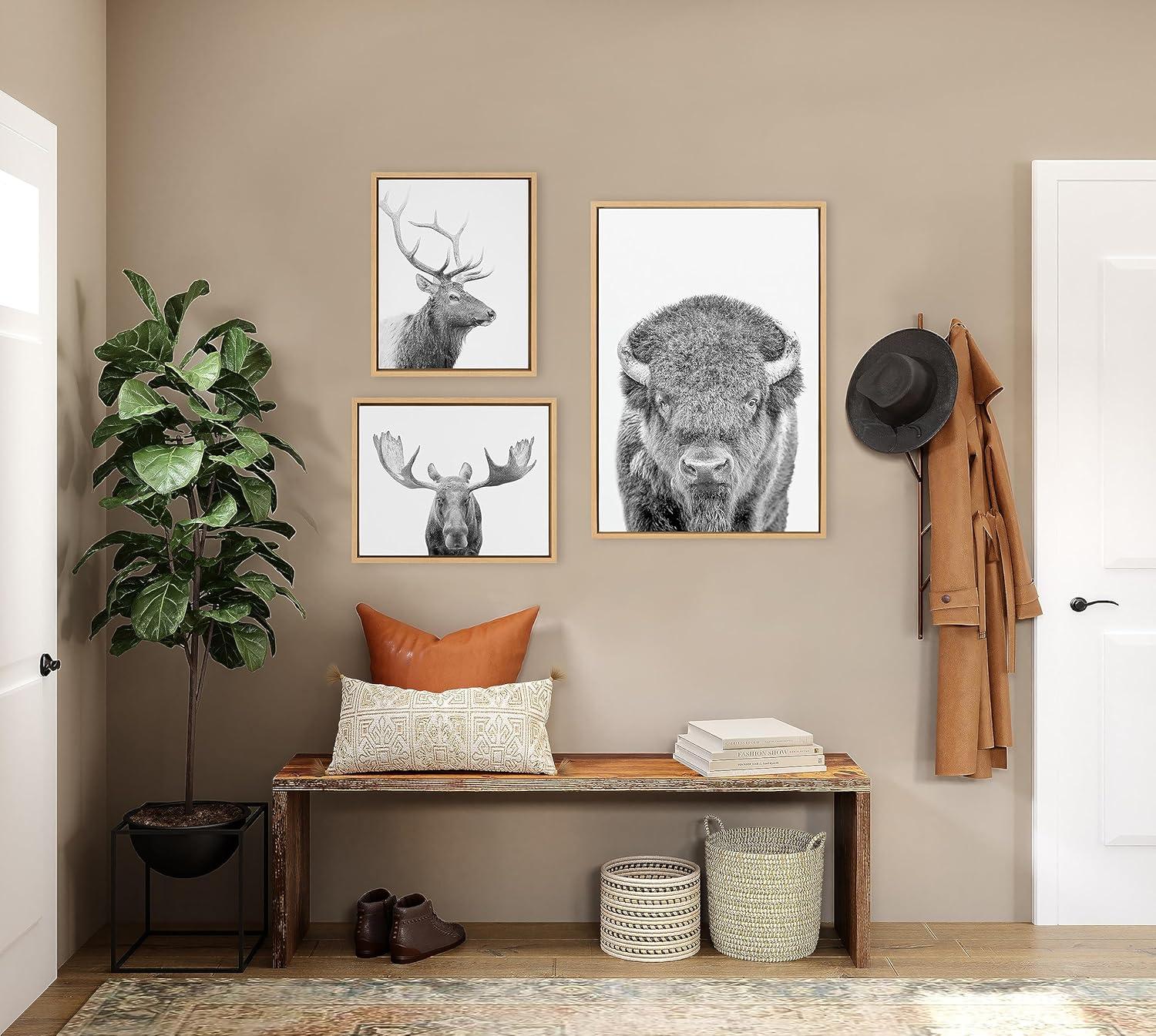 Kate & Laurel All Things Decor: Sylvie Animal Canvas Trio, Amy Peterson Art Studio