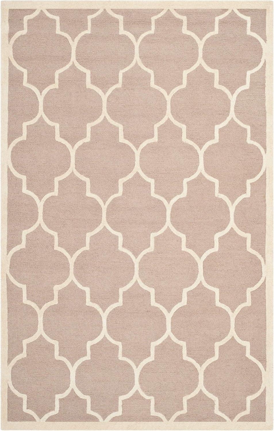 Hand-tufted Beige/Ivory Square Wool 8' x 10' Area Rug