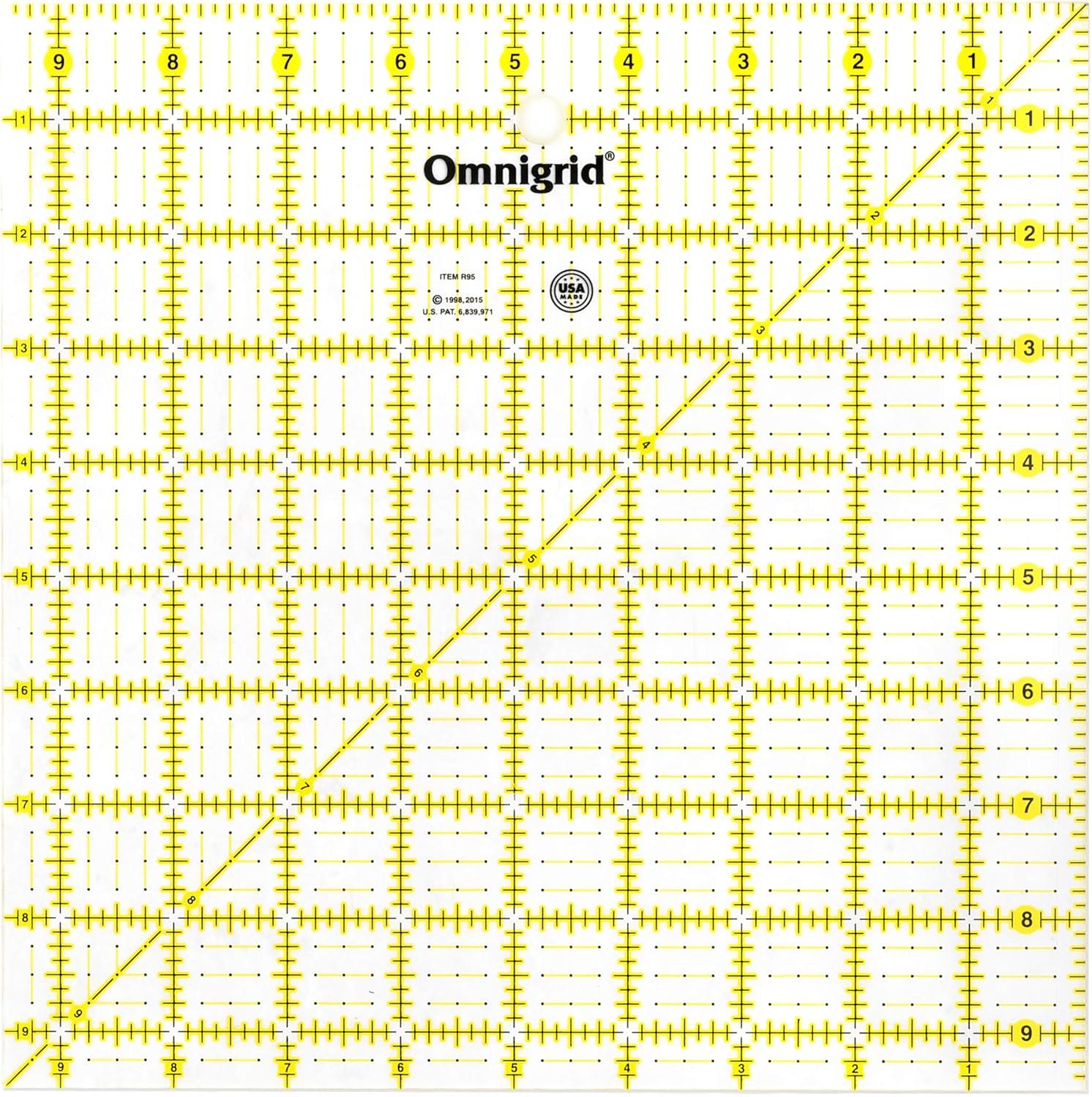 Omnigrid Square Quilting Ruler Value Pack (2-1/2", 4-1/2", 6-1/2", 9-1/2")