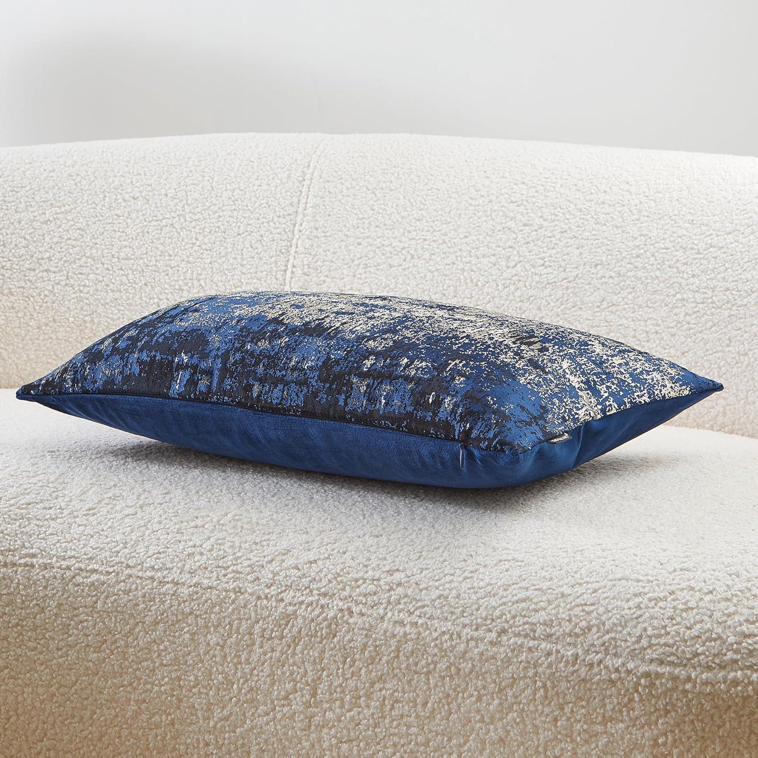THE-TINOART Glam Jacquard & Velvet Throw Square Accent Pillow Cover 20"x20" 1Piece