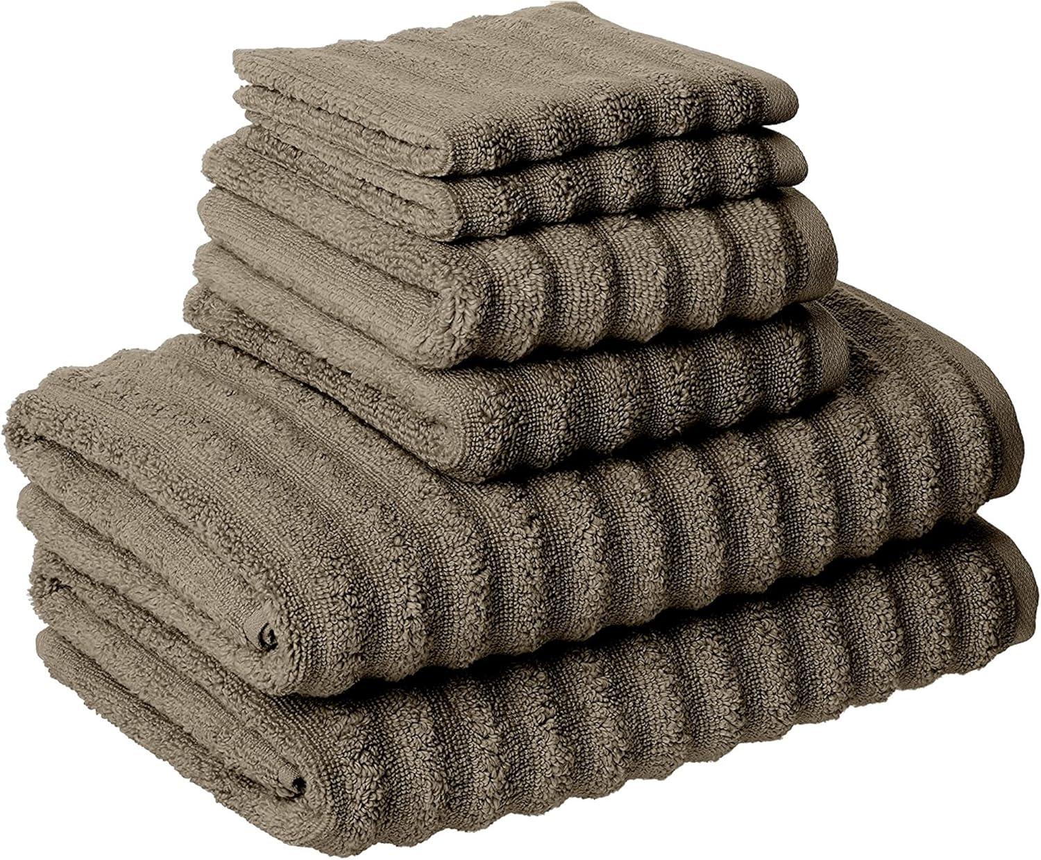 Modern Threads Modern Threads Spa Collection 6-Piece Ultra Soft Quick-Dry 550GSM 100% Combed Cotton Wavy Towel Set