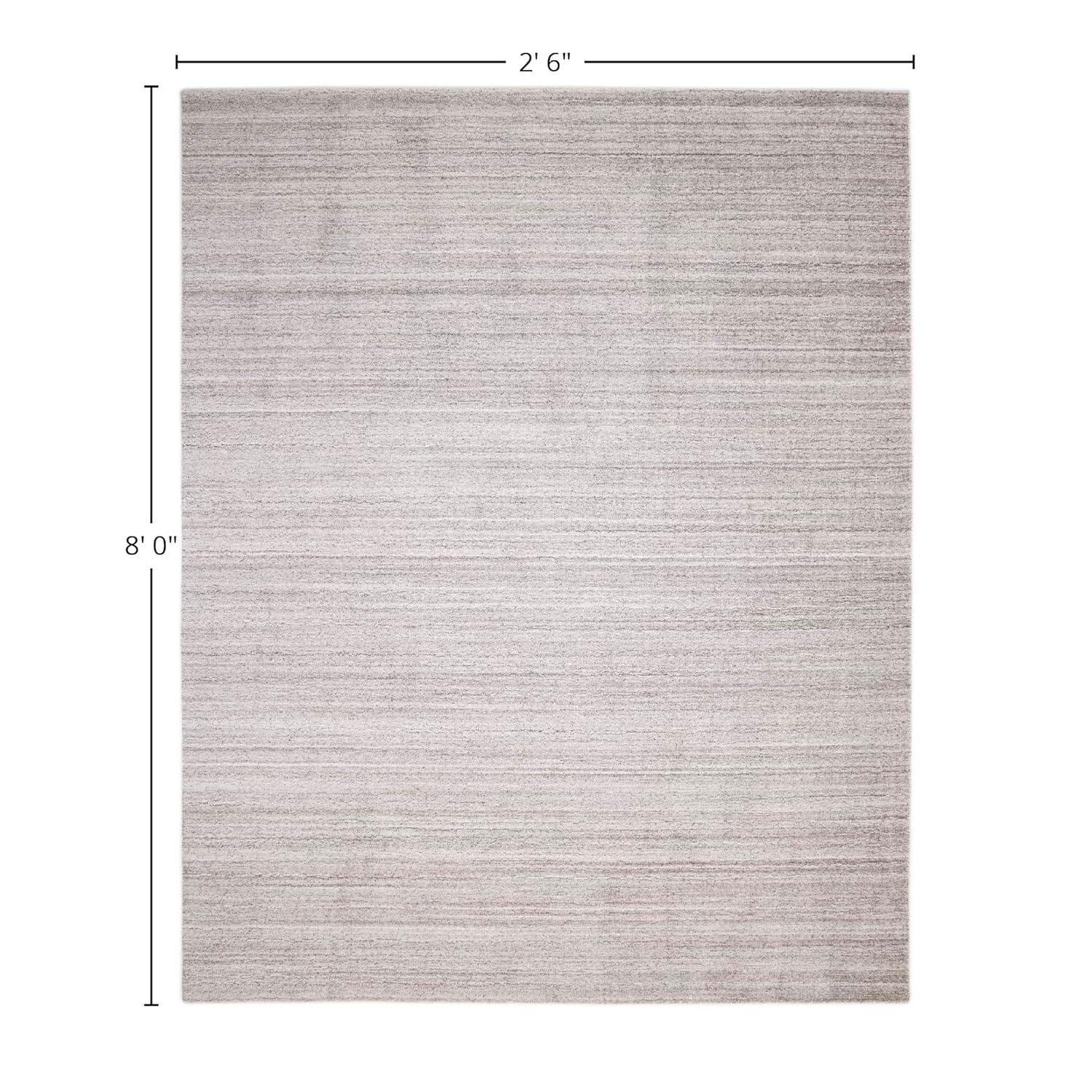 Solo Rugs Halsey Hand Loomed Handmade Indoor Area Rug, 3 ft x 8 ft, Linen