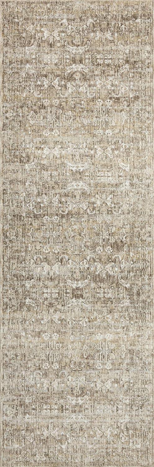 Amber Lewis Bark and Dove Rectangular Synthetic Runner Rug